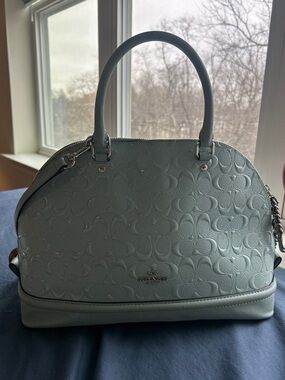 Coach Signature Debossed Patent Leather Sierra Satchel